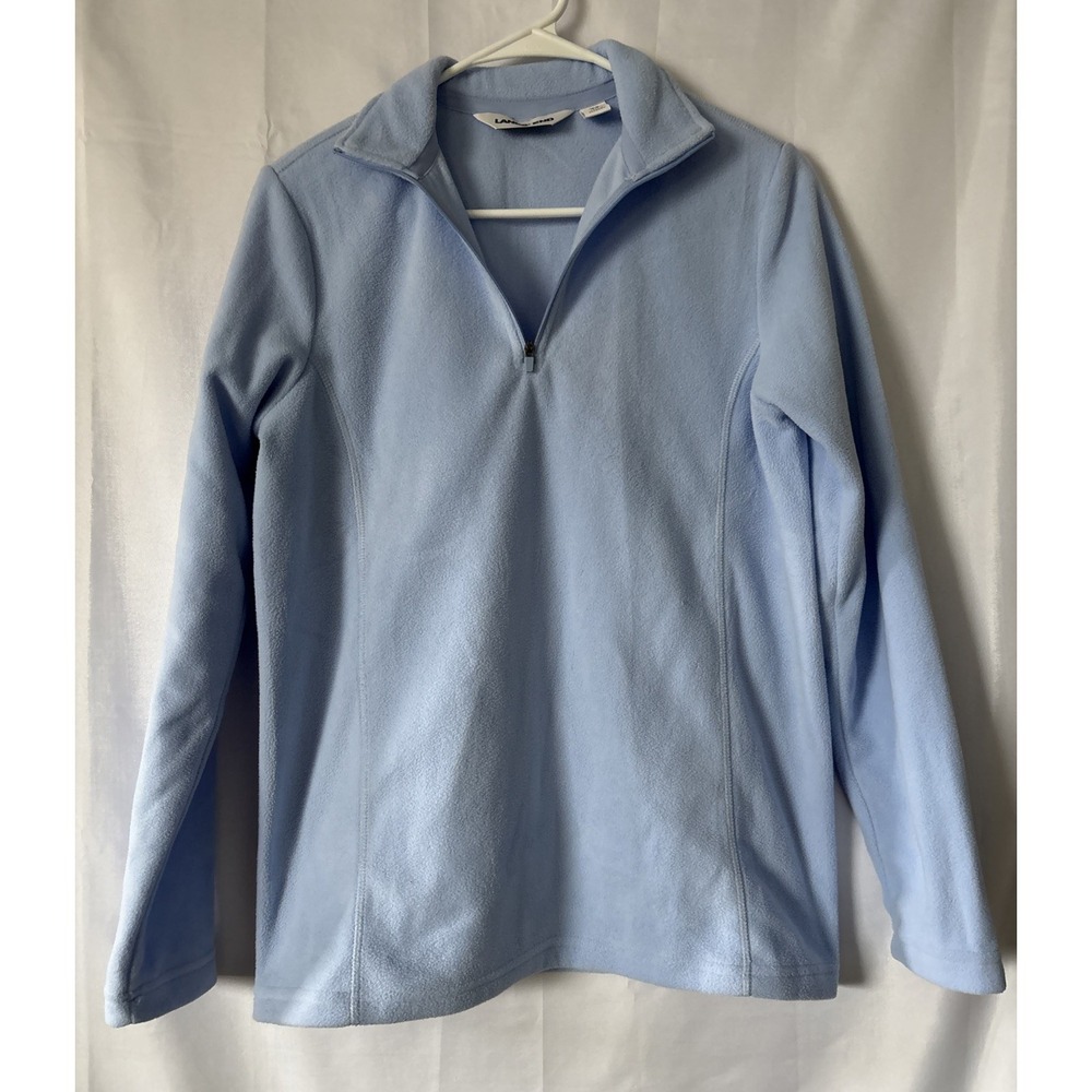 Lands'‎ End Women's 1/4 Zip Fleece Pullover Baby Blue NWOT XS